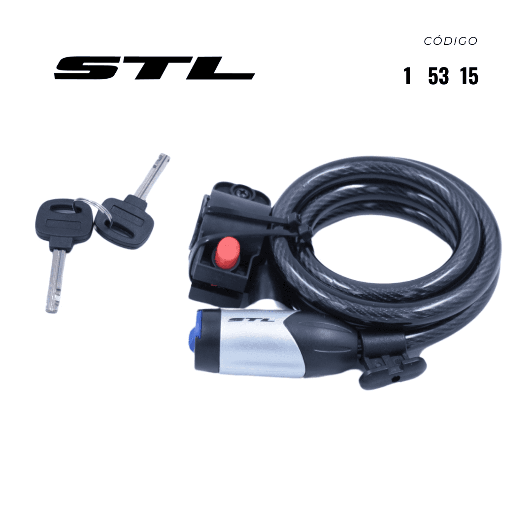 CANDADO ESPIRAL LLAVE TY546 NEGRO STL